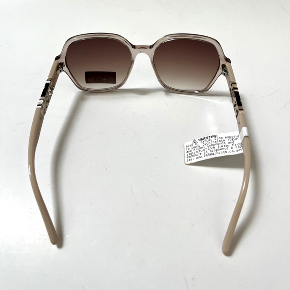 New GUESS Oversized Square Sunglasses GO00091 Acetate Beige Classic Rhinestones